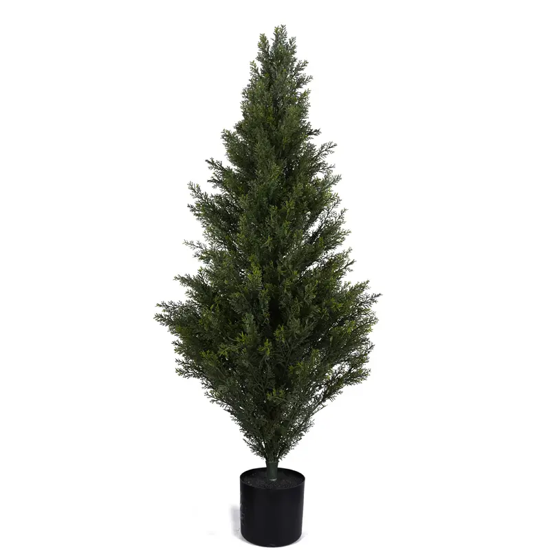 Artificial Cedar Cypress Tree Fake Pine Plant Faux Boxwood Topiary Greenery Bonsai Plant Artificial For Outdoor Decor
