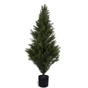Artificial Cedar Cypress Tree Fake Pine Plant Faux Boxwood Topiary Greenery Bonsai Plant Artificial For Outdoor Decor