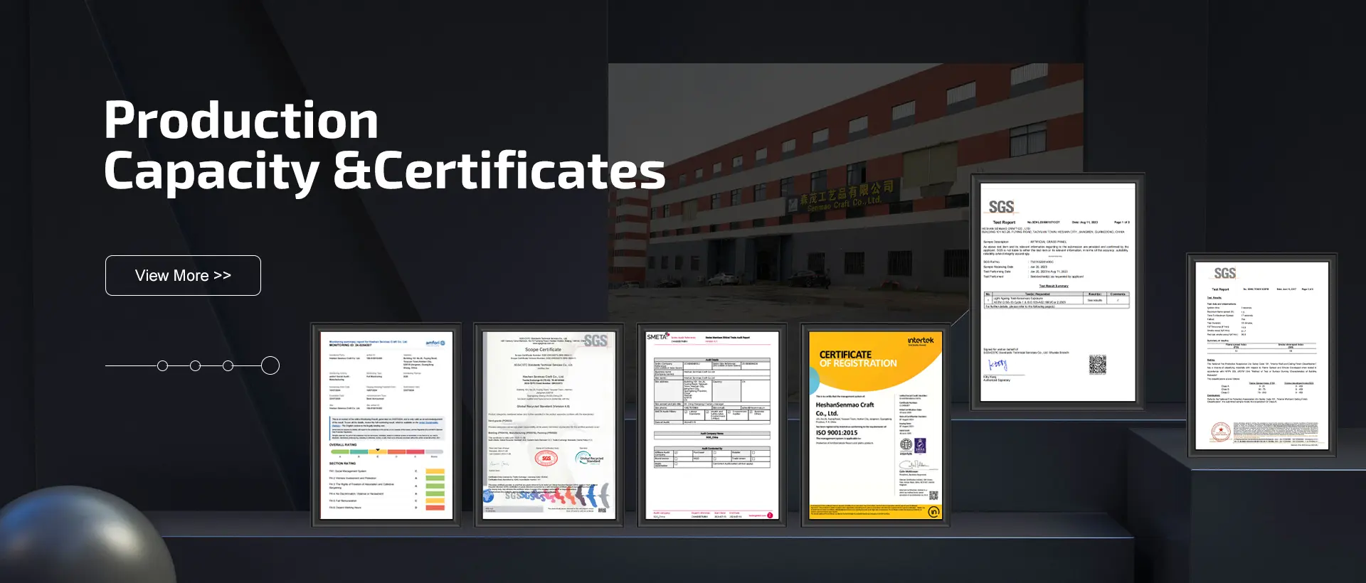 Production Capacity &Certificates