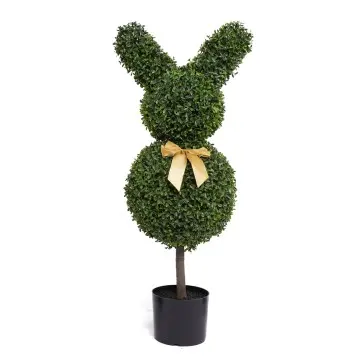 Factory Direct Sales  Pieces in Stock Artificial Bunny Shaped Topiary Trees for Garden Ornaments