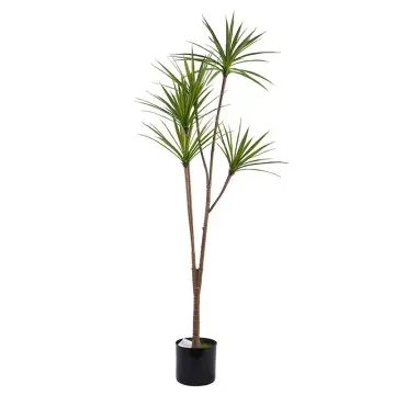 H150cm Detachable High - Quality Green Plastic Dracaena 5 - Heads 108 - Leaves Potted Plant Durable Artificial Greenery