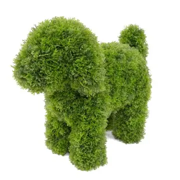Custom Wholesale Artificial Garden Decoration Animals Boxwood Dog Simulation Plants Creative Design Creative Artificial