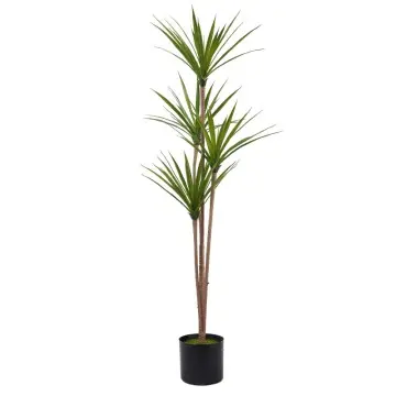 Artificial Greenery Wholesale H120cm Detachable Artificial Dracaena 4 Stems 90 Leaves No Maintenance Long Lasting Decor Greenery Pot
