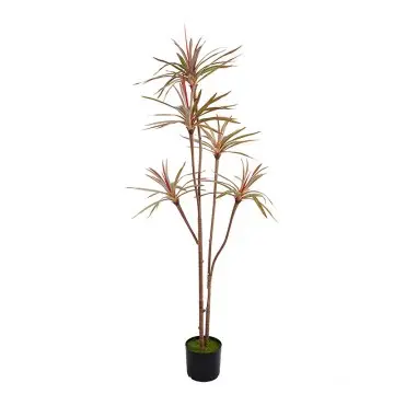Artificial Plants tree planting pot H150cm Potted Dracaena marginata silk 5 heads and 108 leaves detachable red and green natural ecology