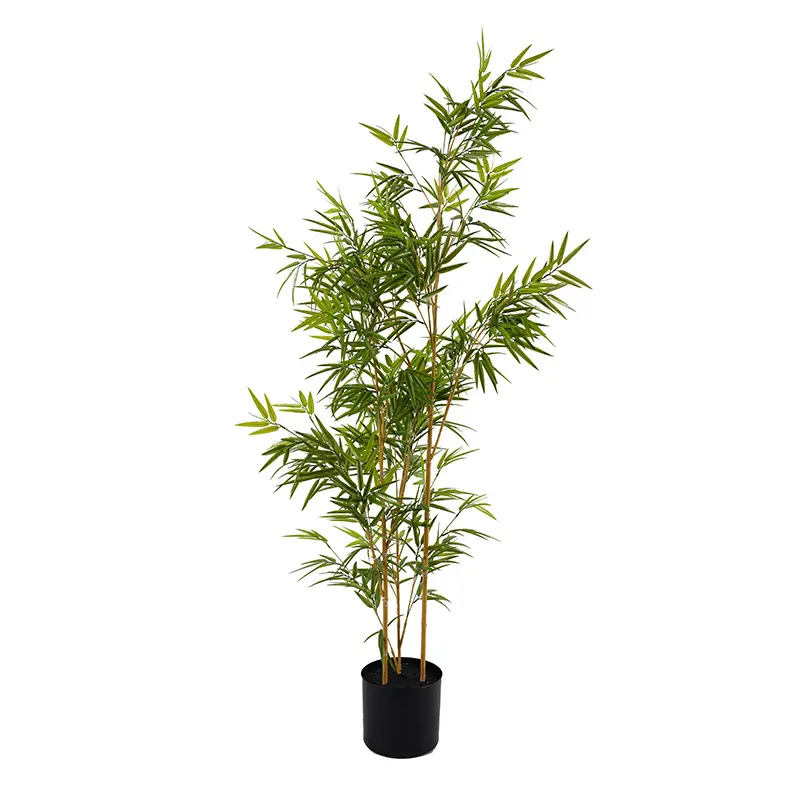 UV-Resistant Artificial Bamboo Tree – 150cm Fake Bamboo Plant with 237 Leaves & Planter, 3 Stems for Indoor/Outdoor Decor